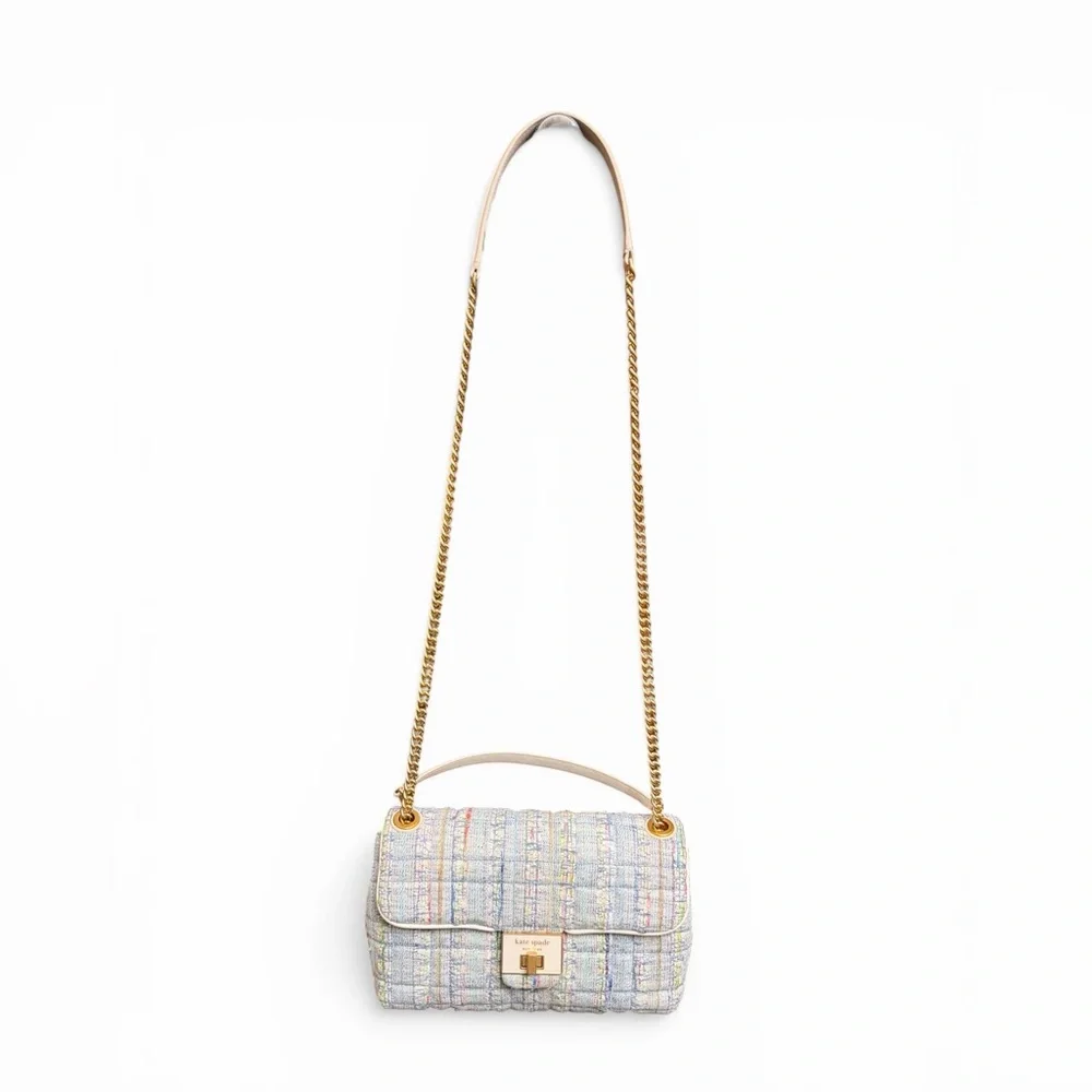 Kate Spade Evelyn Tweed Medium Convertible Crossbody Shoulder Bag - Picture 4 of 12